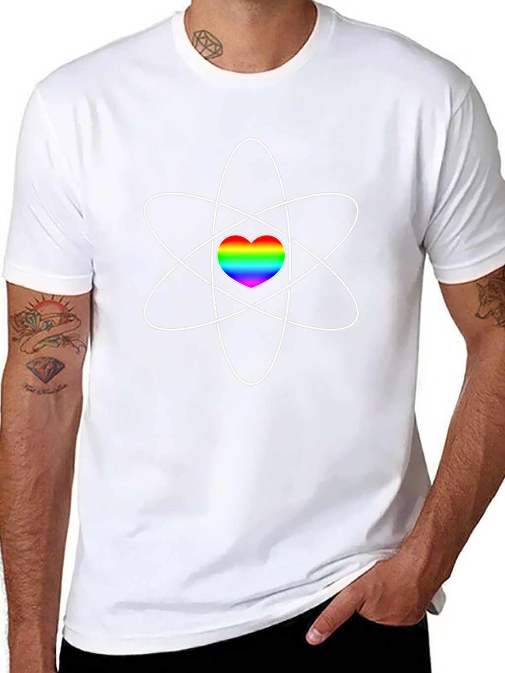 LGBTQ+ Atom Heart T-Shirt - Science Pride Tee