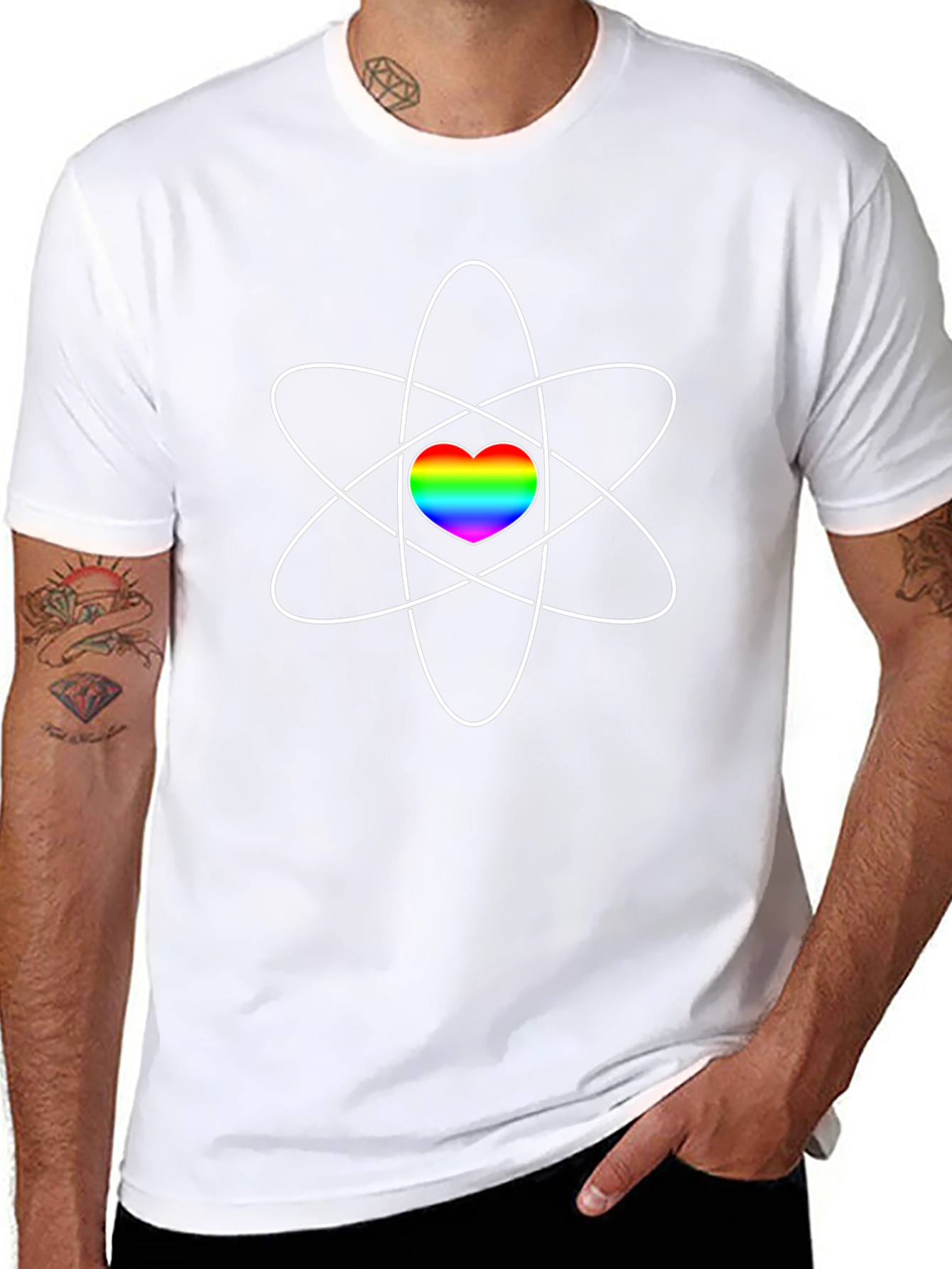 LGBTQ+ Atom Heart T-Shirt - Science Pride Tee
