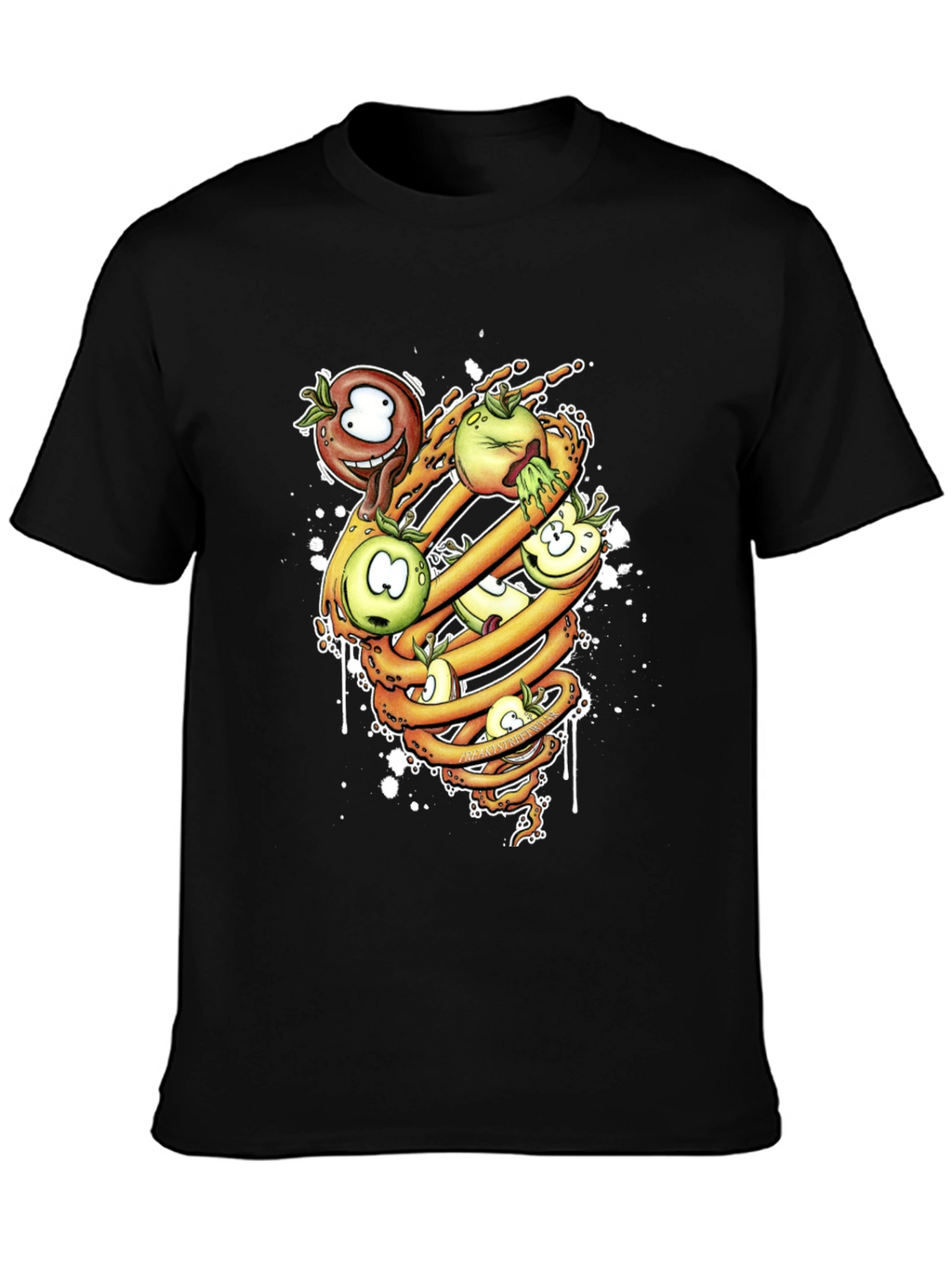 Cartoon Apple Spiral T-Shirt