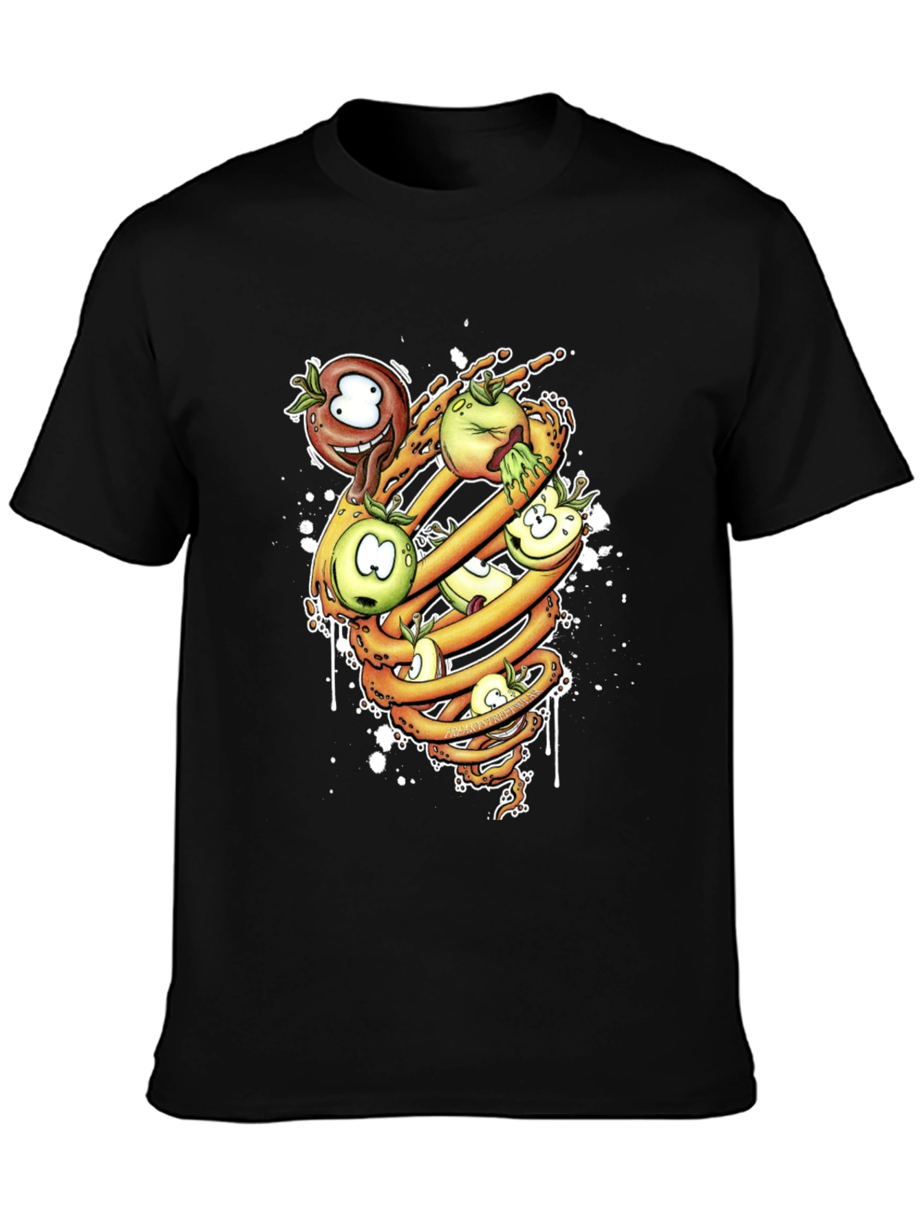 Cartoon Apple Spiral T-Shirt