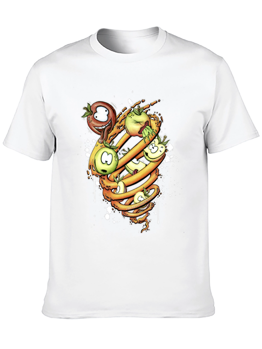 Cartoon Apple Spiral T-Shirt