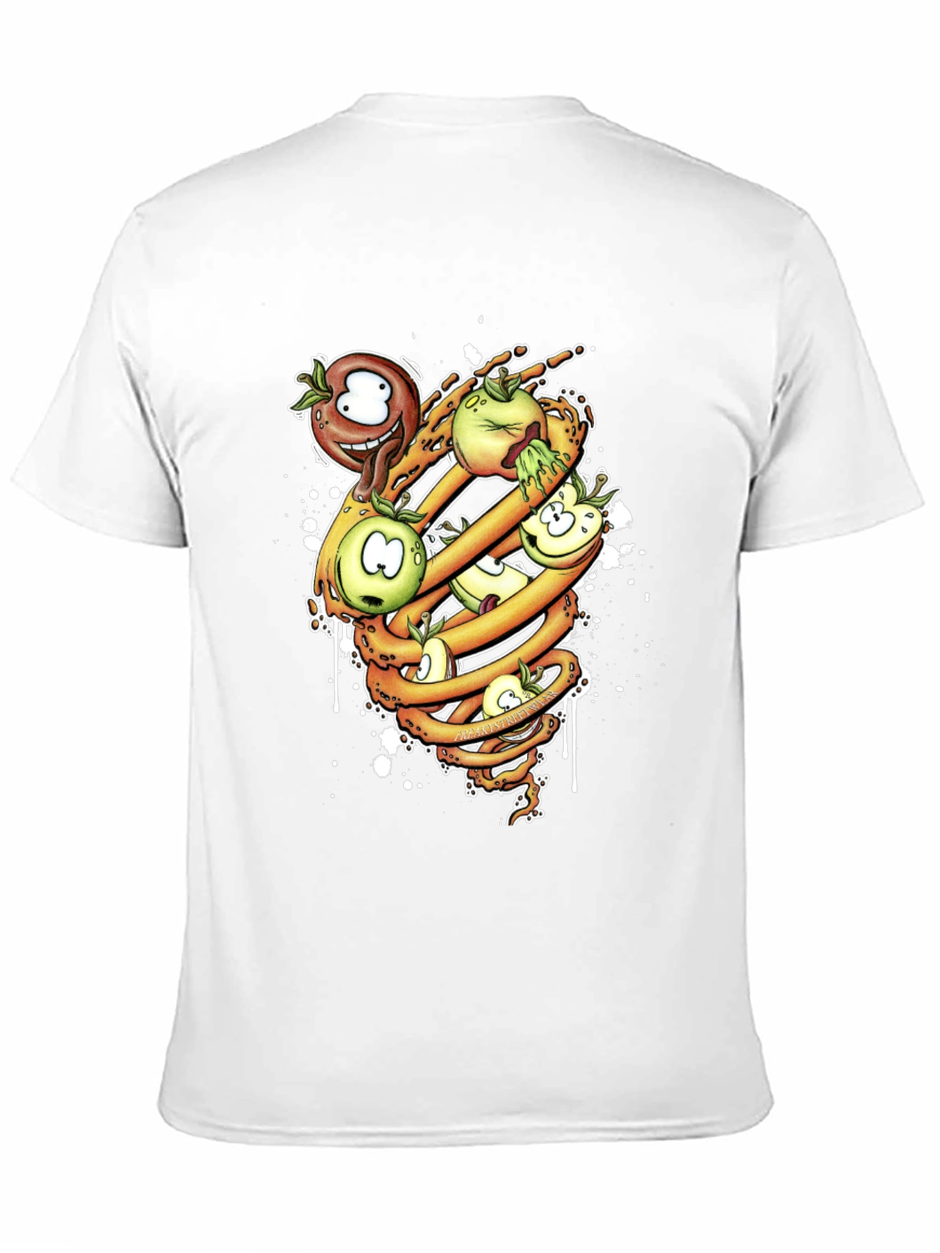 Cartoon Apple Spiral T-Shirt