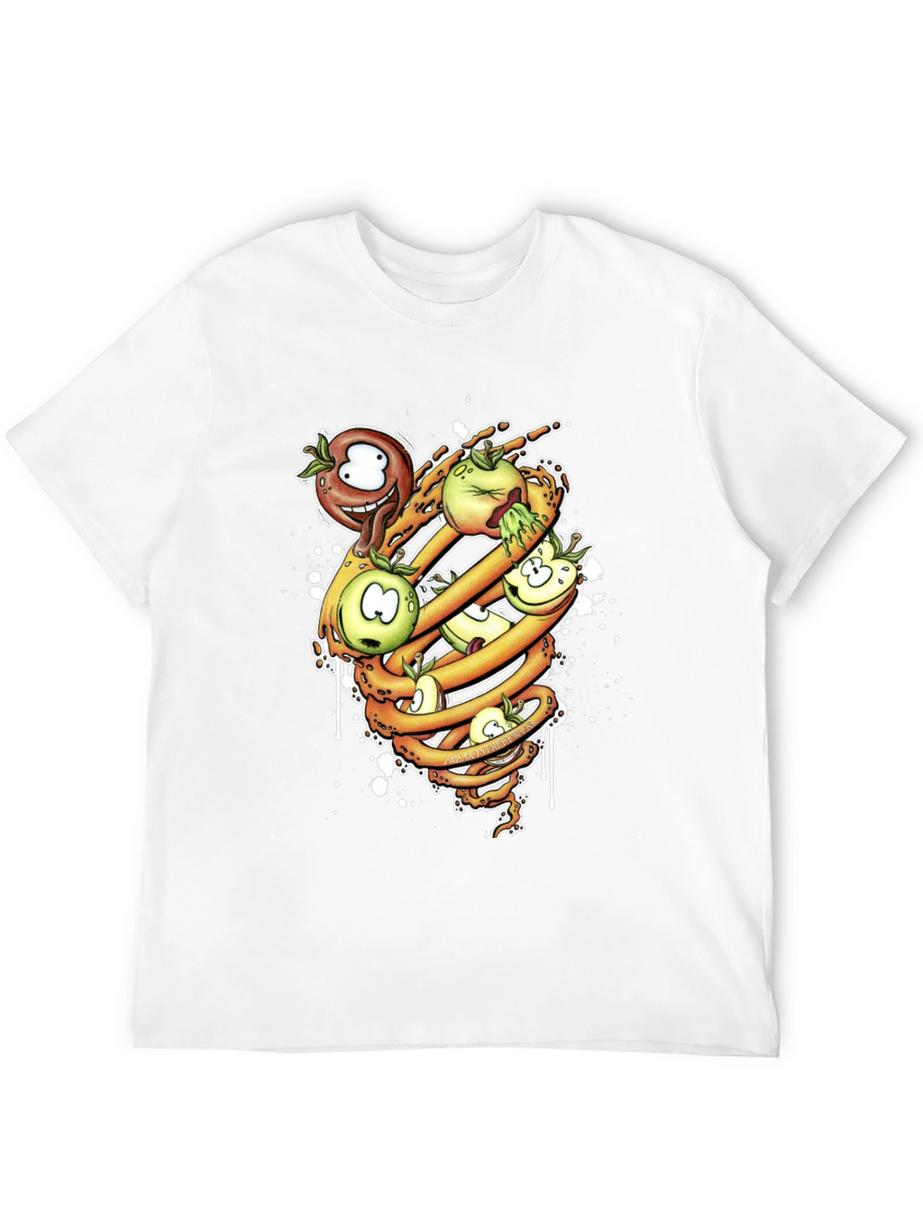 Cartoon Apple Spiral T-Shirt