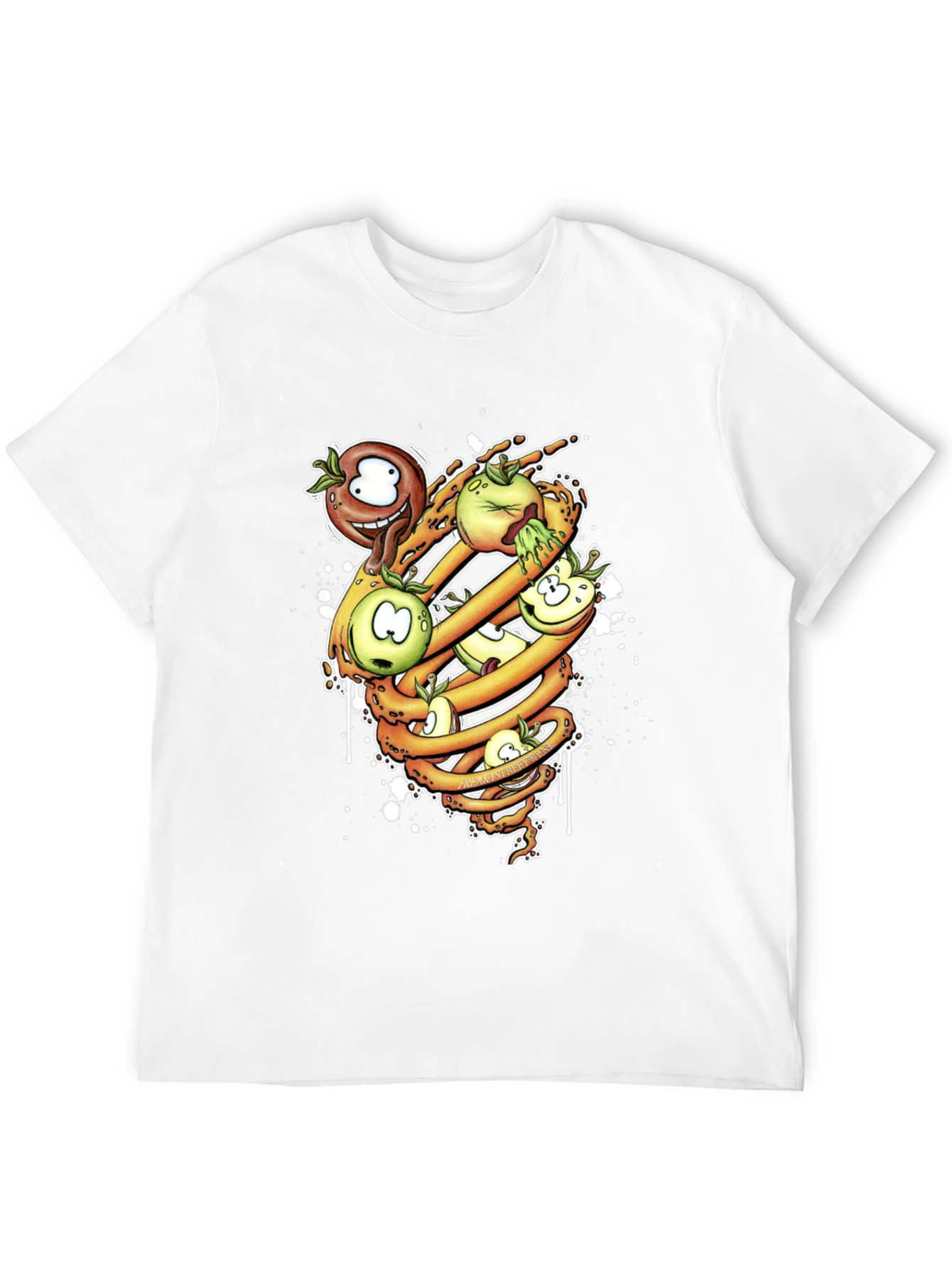 Cartoon Apple Spiral T-Shirt