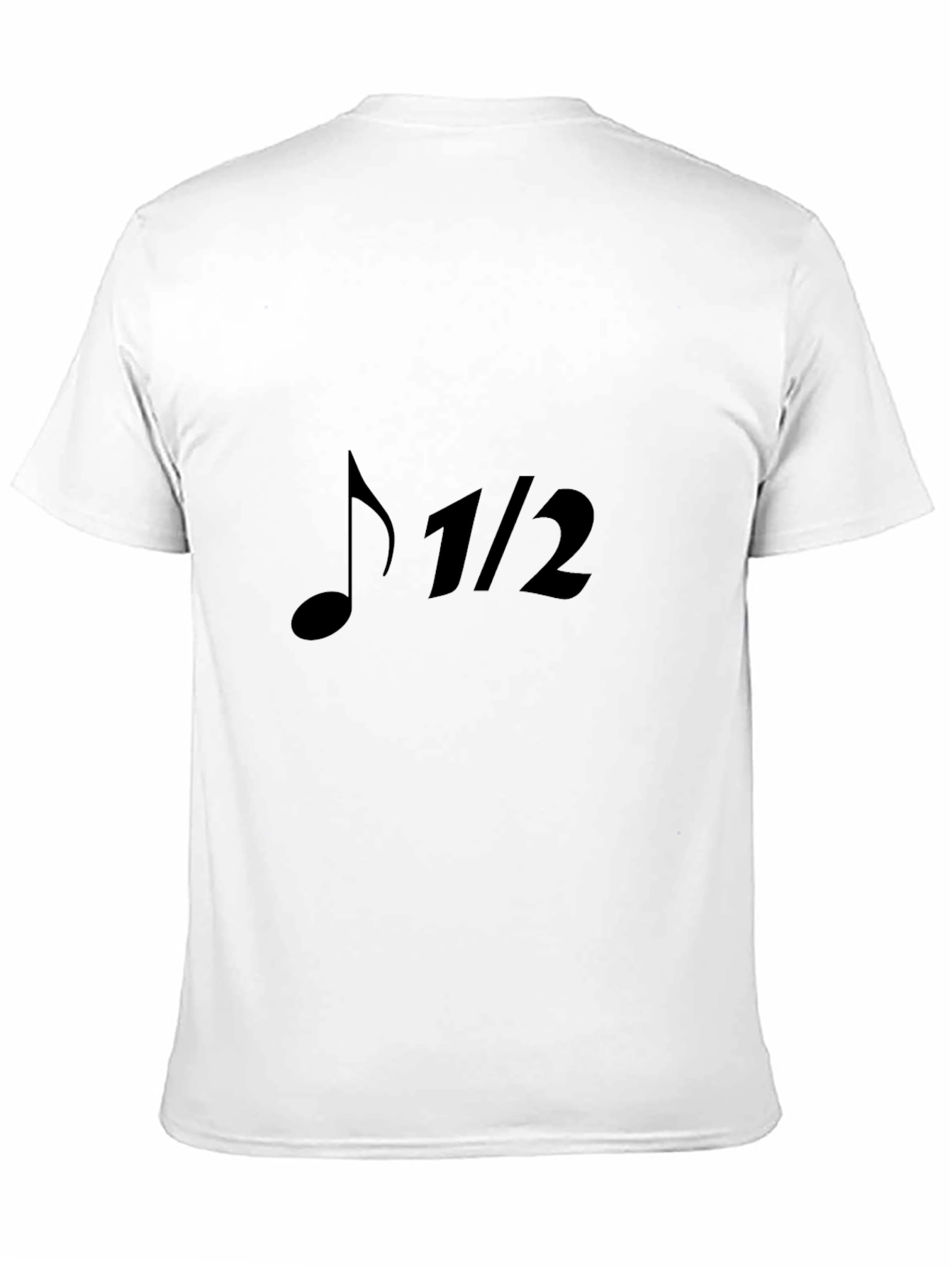 Musical Note 1/2 T-Shirt - Black