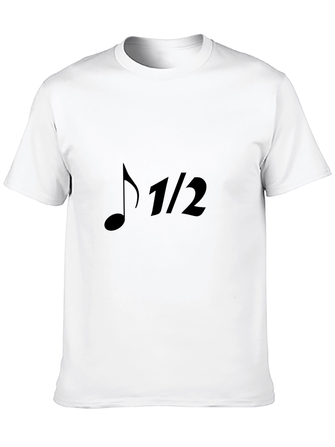 Musical Note 1/2 T-Shirt - Black