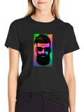 Cool Graphic Print Black T-Shirt
