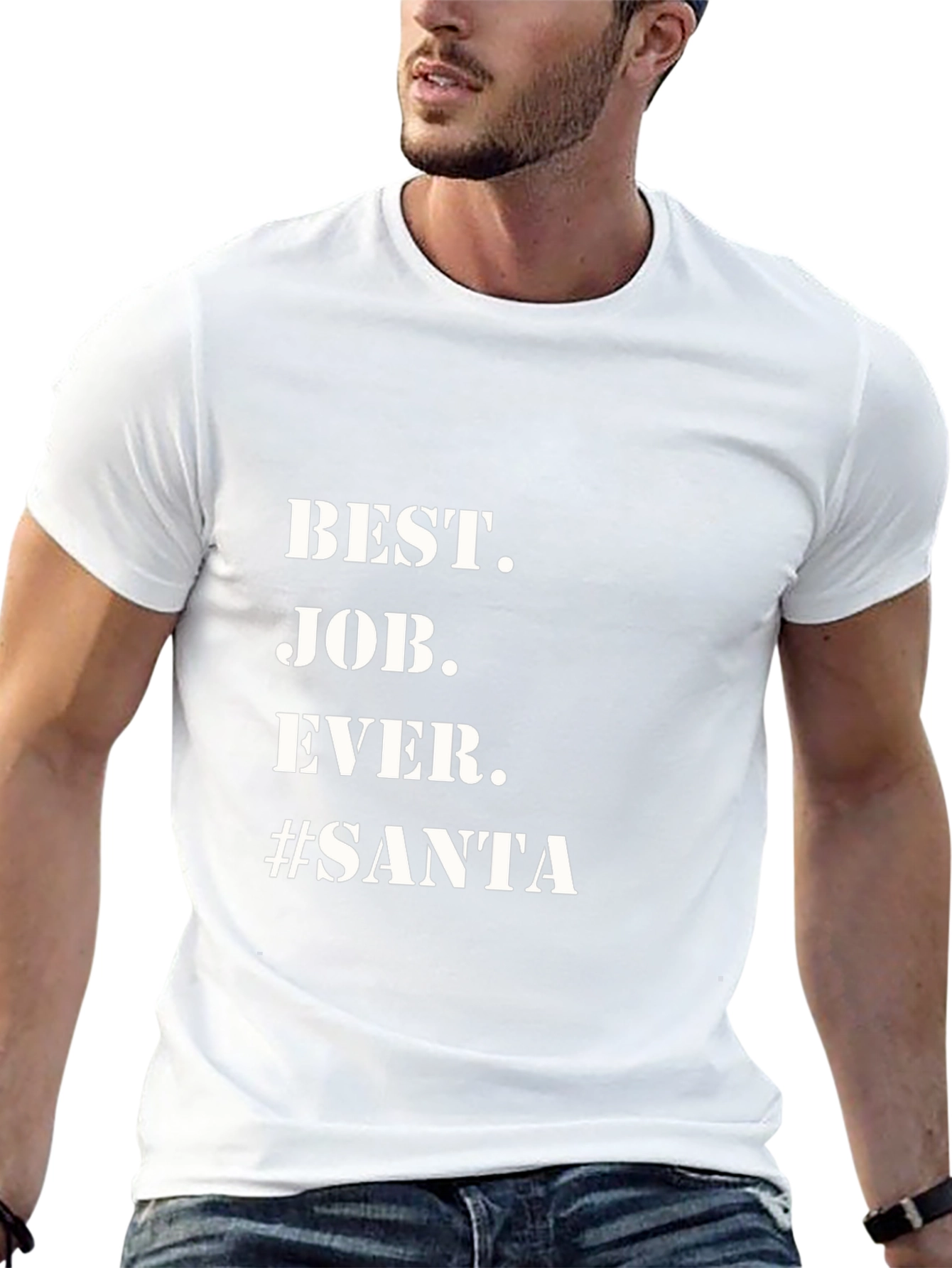 Best. Job. Ever. #Santa Black T-Shirt