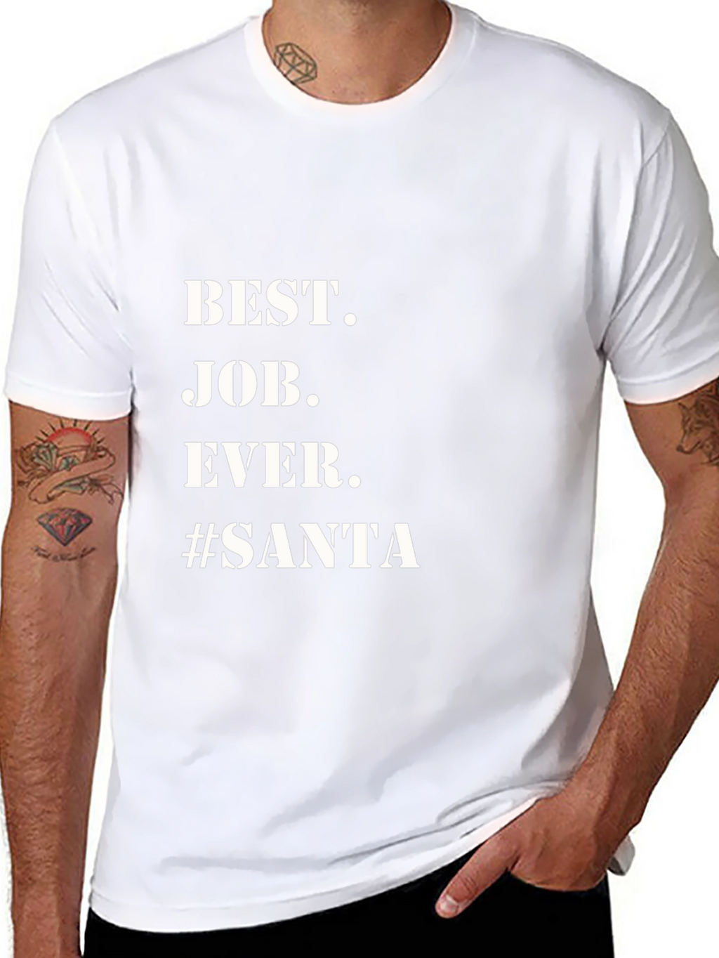 Best. Job. Ever. #Santa Black T-Shirt