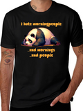 Funny Panda T-Shirt: I Hate Morning People