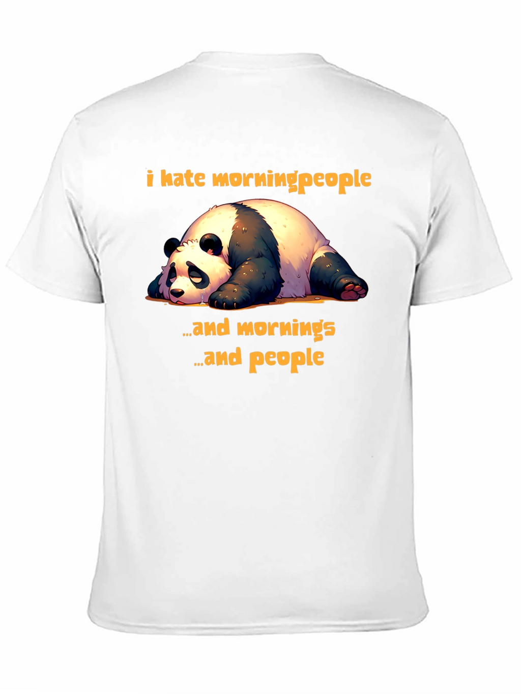 Funny Panda T-Shirt: I Hate Morning People