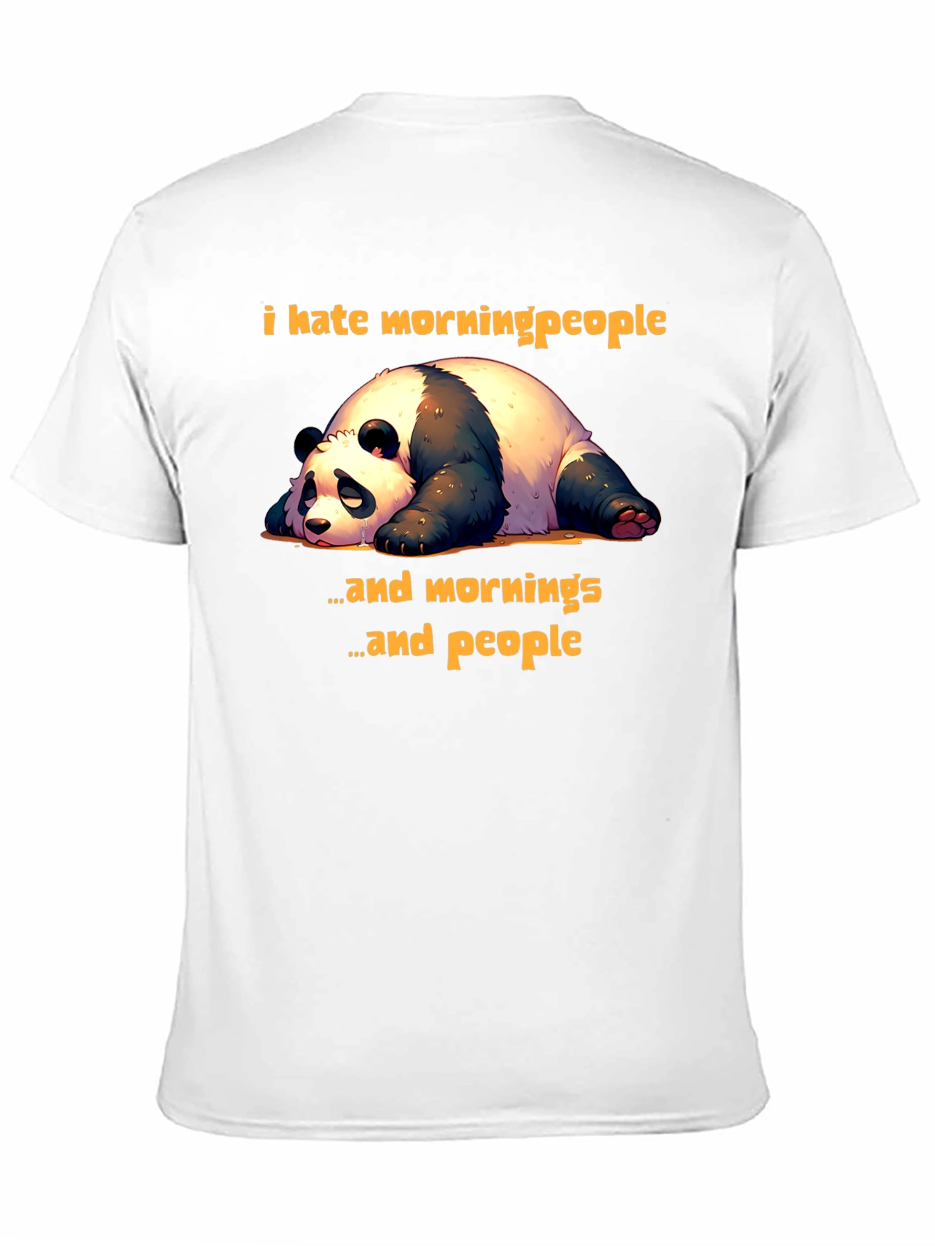 Funny Panda T-Shirt: I Hate Morning People