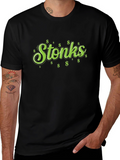 Stonks Graphic Tee - Trendy Investment Meme Shirt