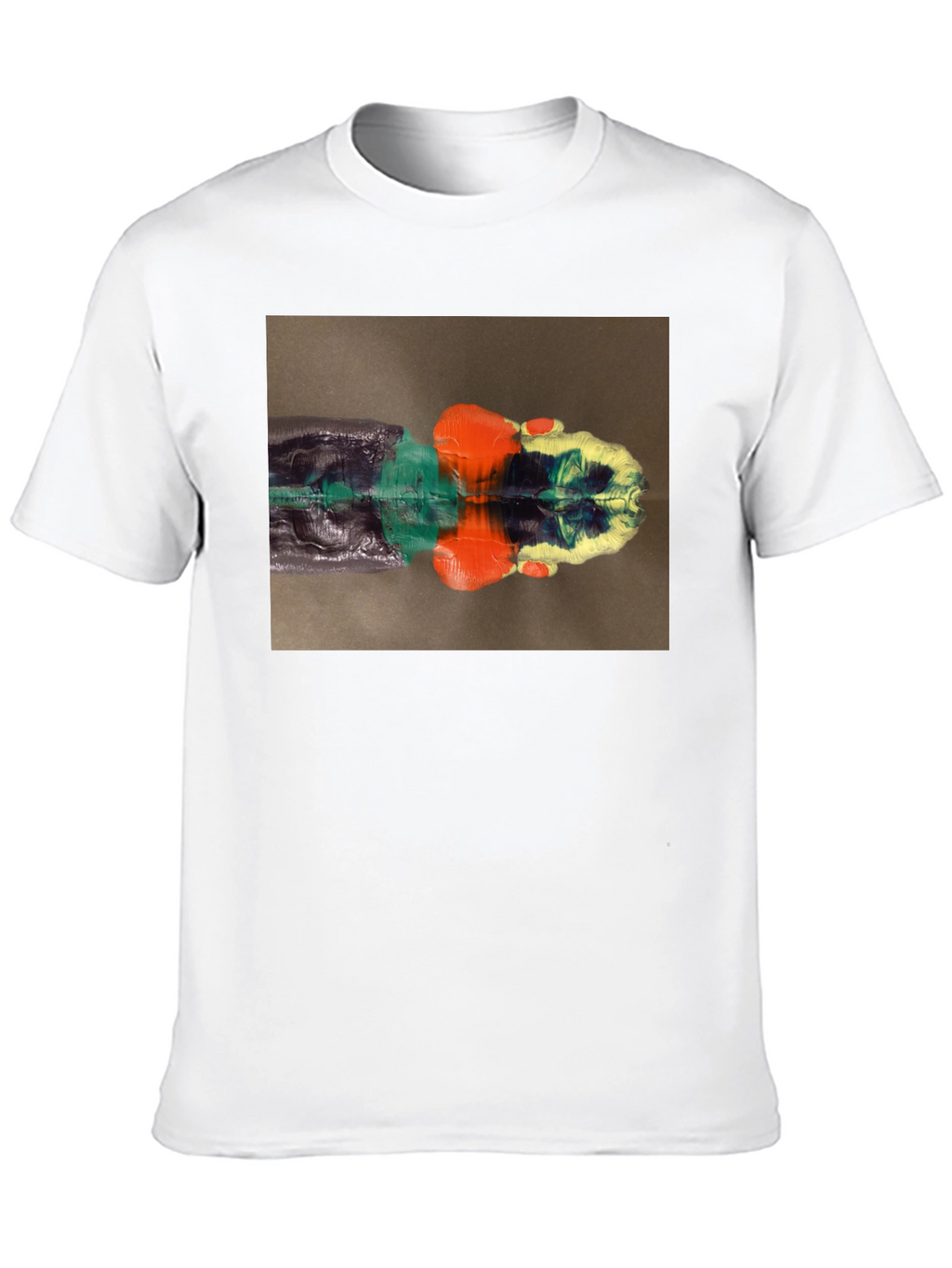 Abstract Reflection Graphic Tee - Black