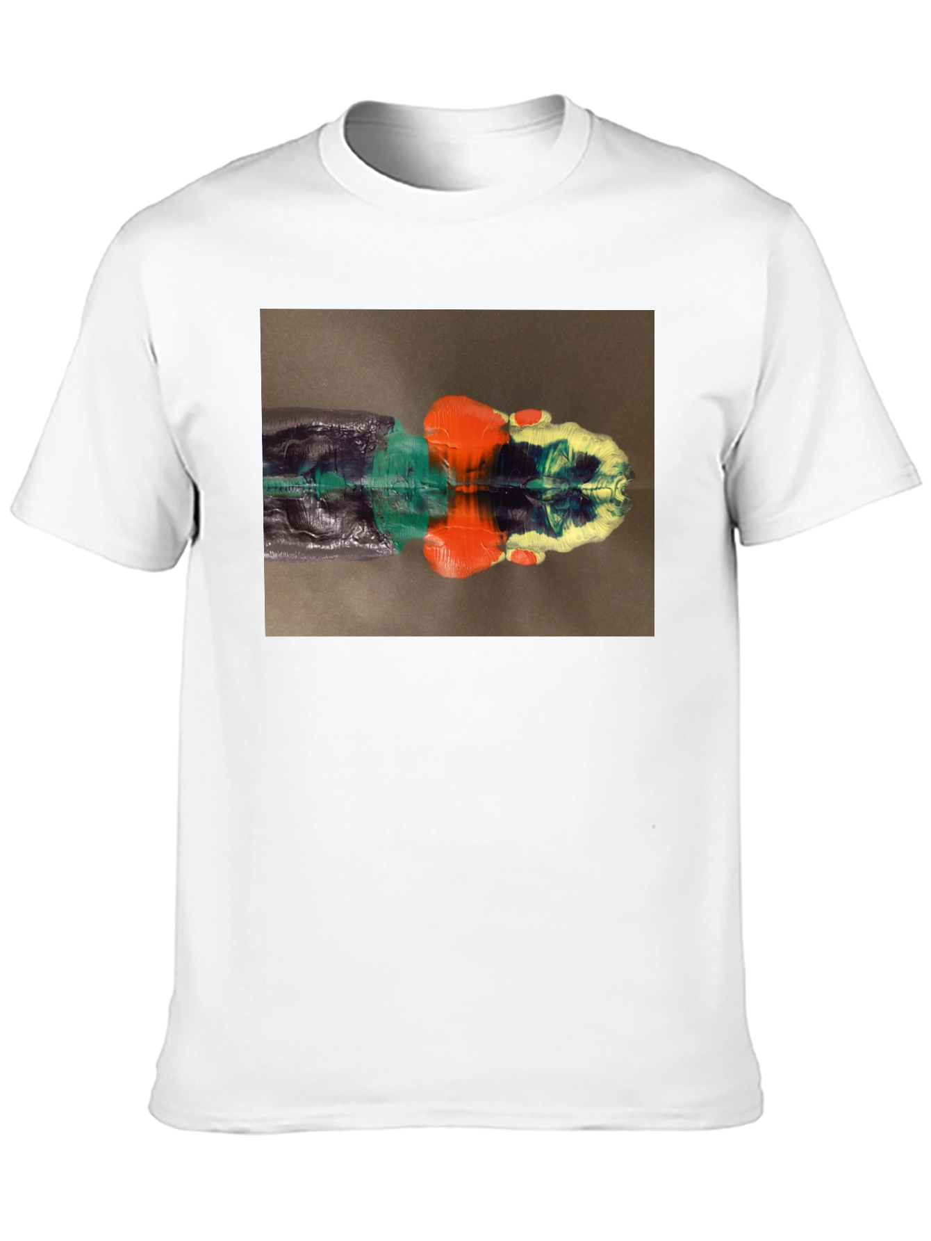 Abstract Reflection Graphic Tee - Black