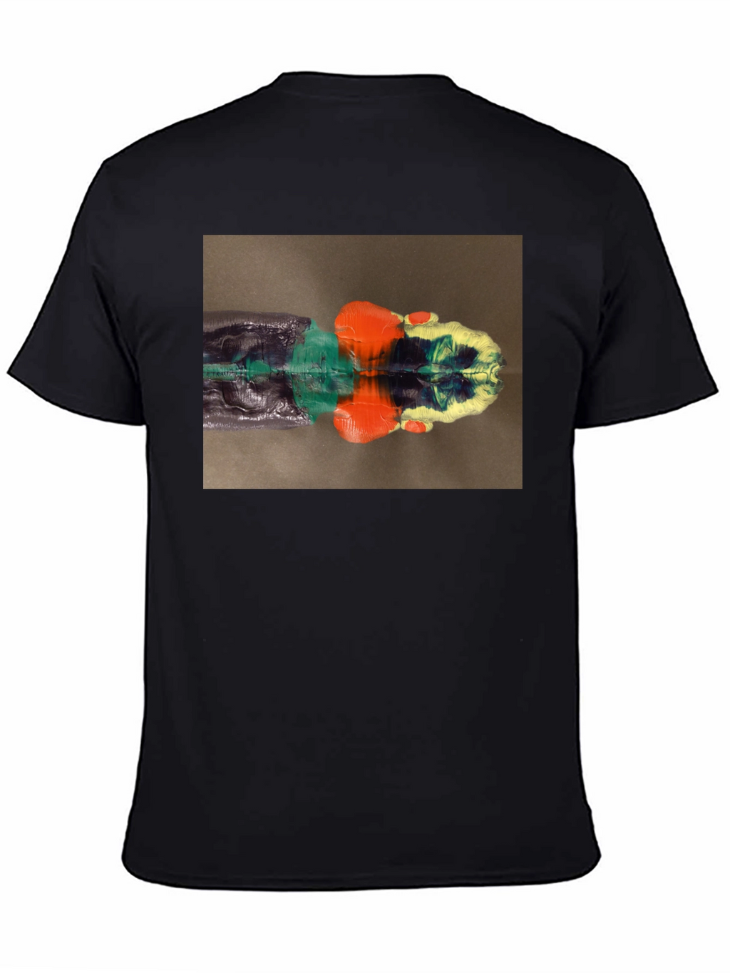 Abstract Reflection Graphic Tee - Black