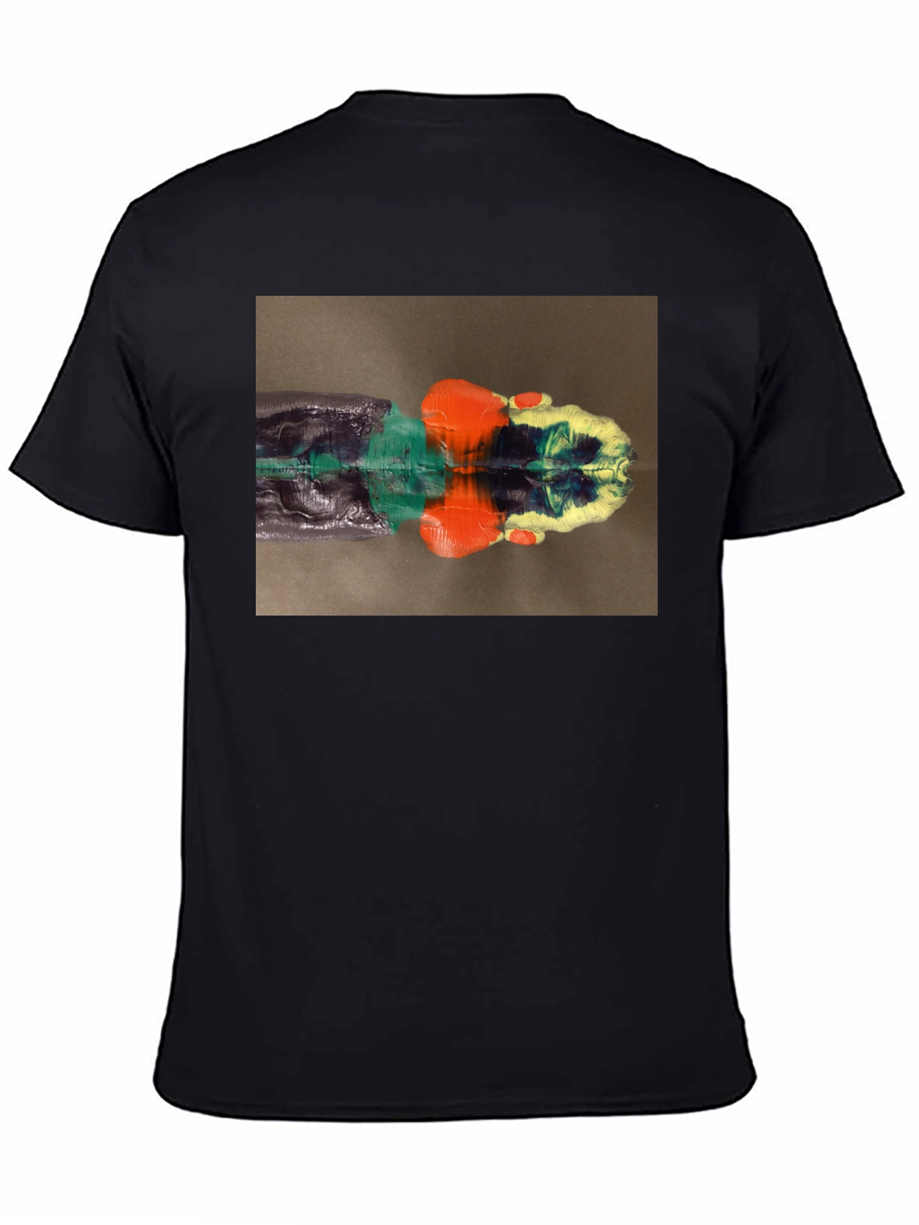 Abstract Reflection Graphic Tee - Black