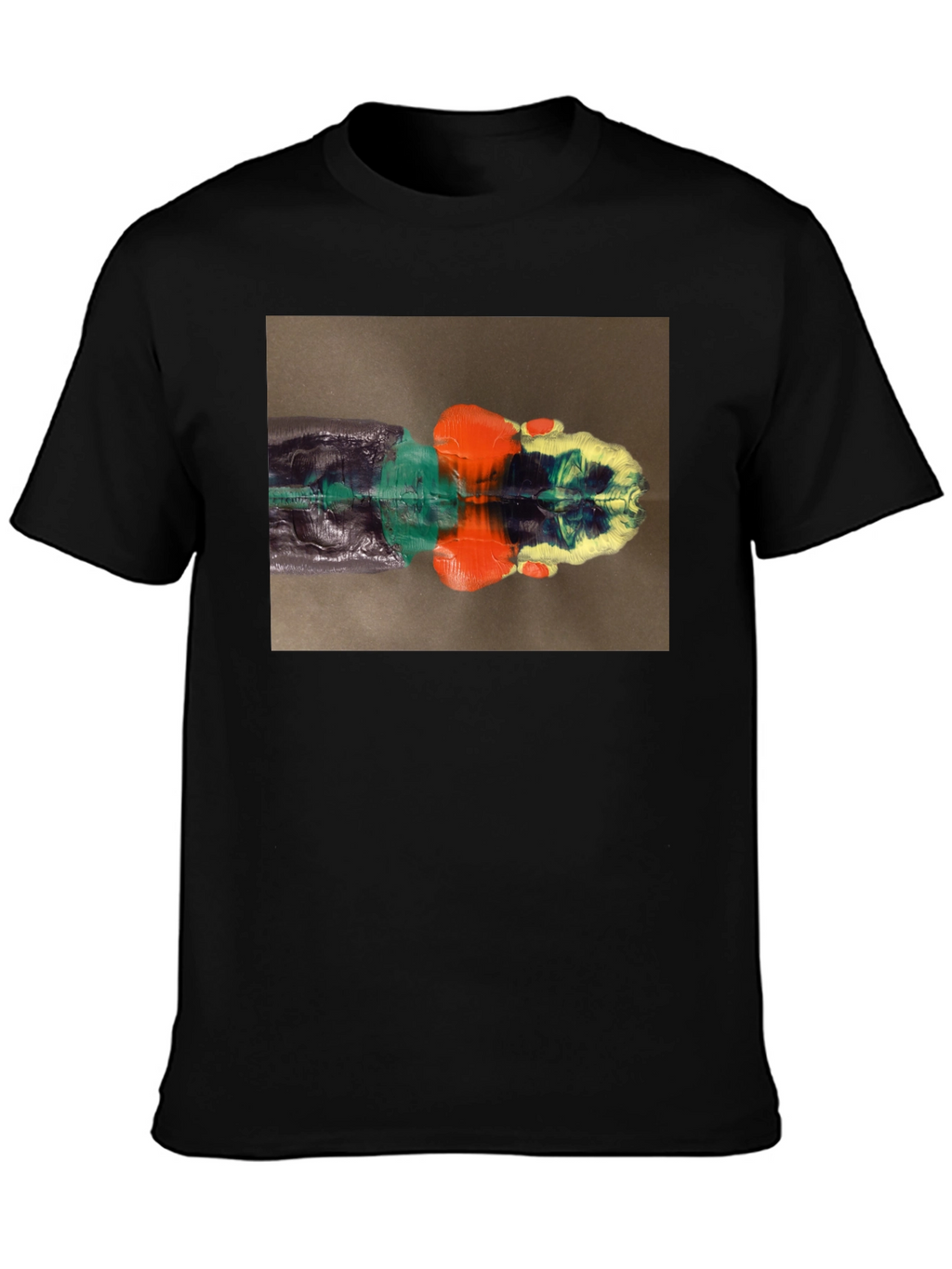 Abstract Reflection Graphic Tee - Black