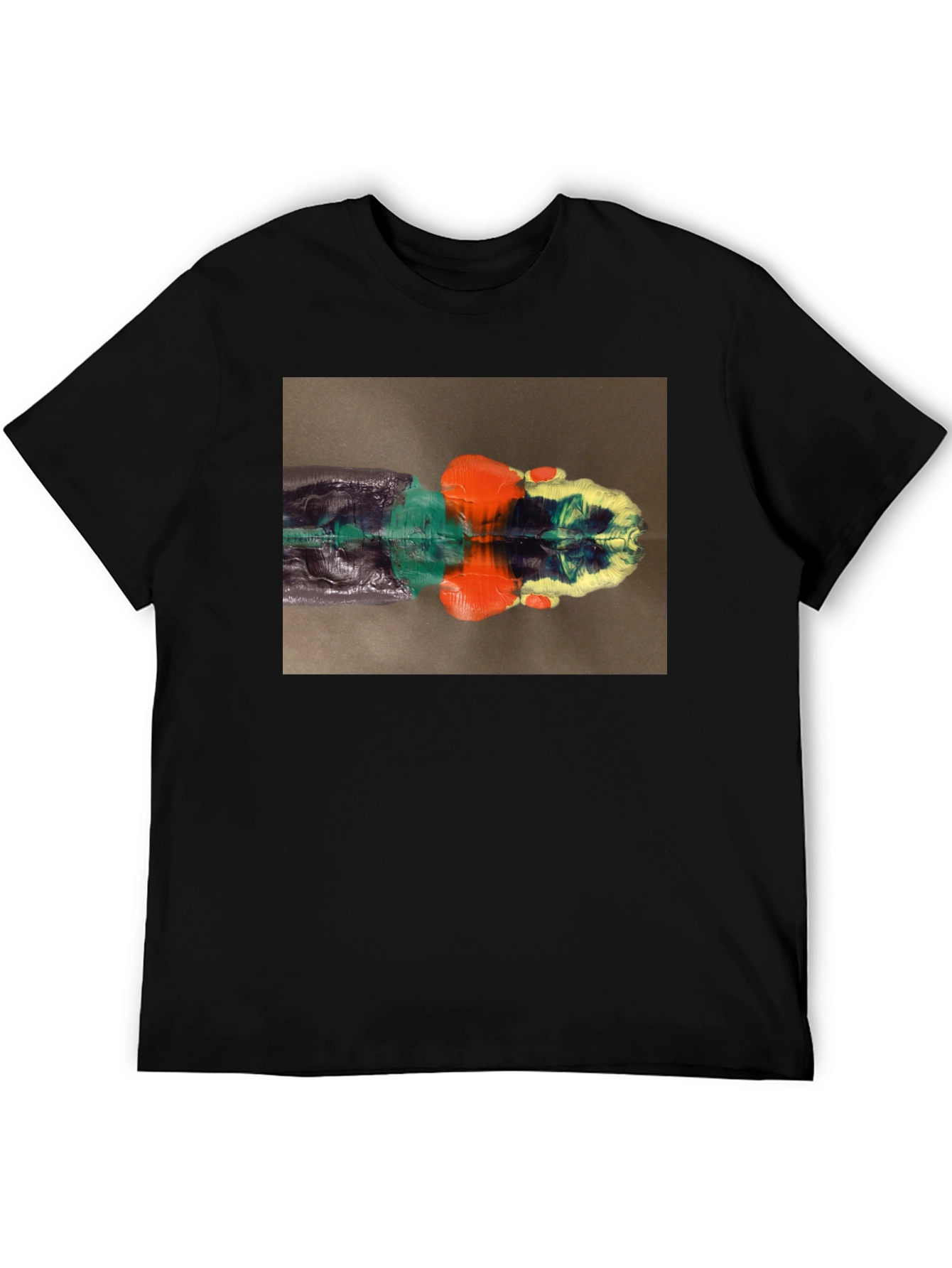 Abstract Reflection Graphic Tee - Black