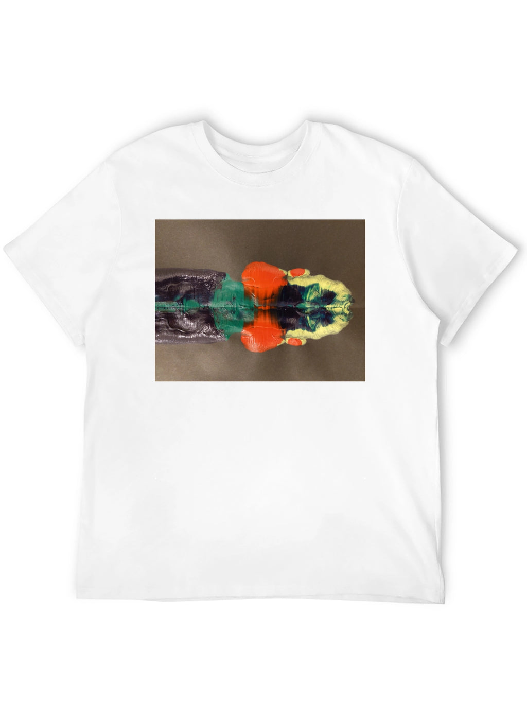 Abstract Reflection Graphic Tee - Black