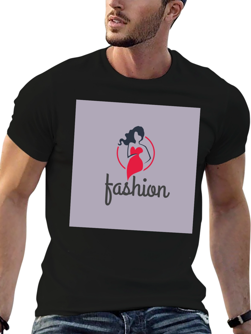 Stylish Fashion Logo Black T-Shirt