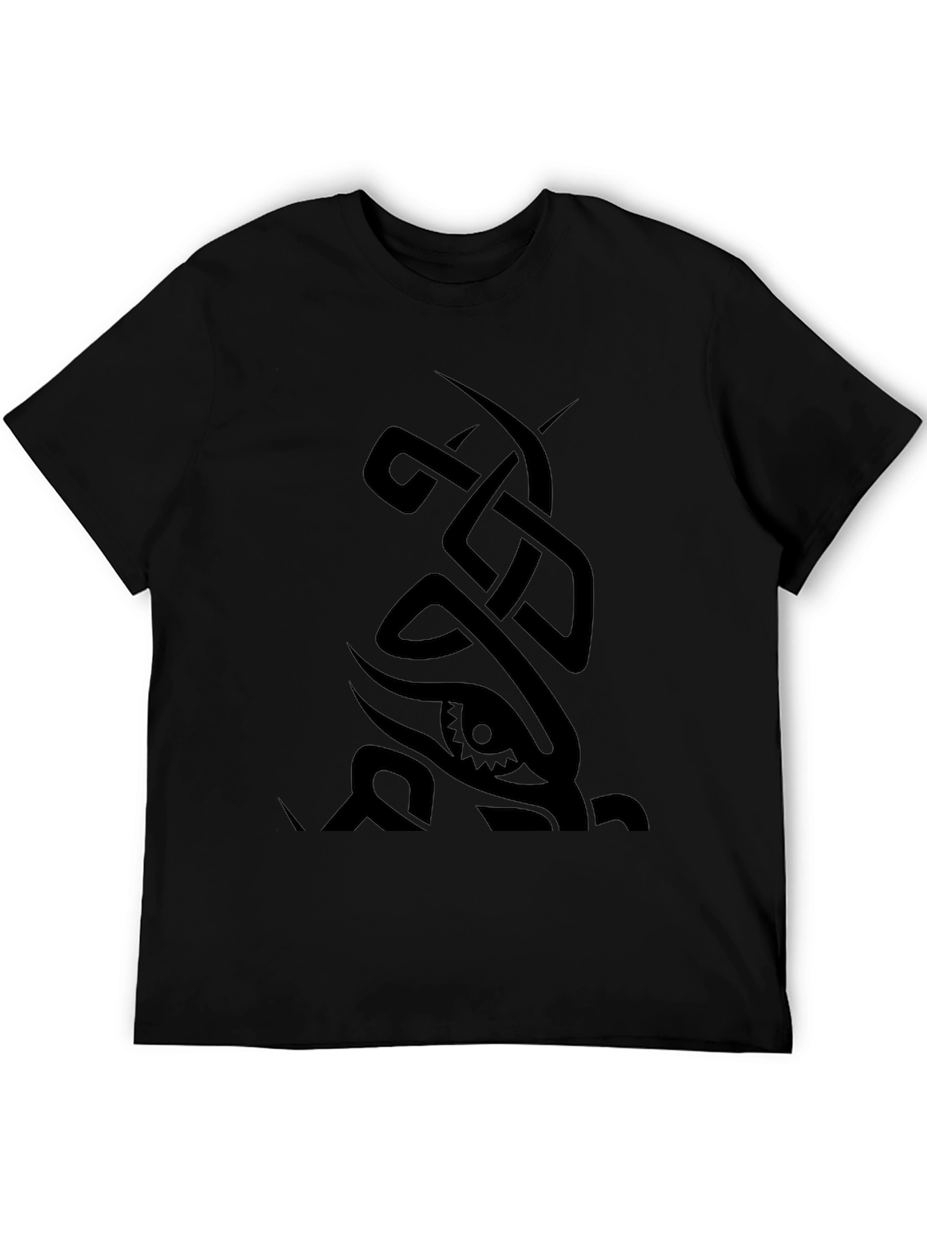 Mens Black Graphic Tee - Celtic Eye Design