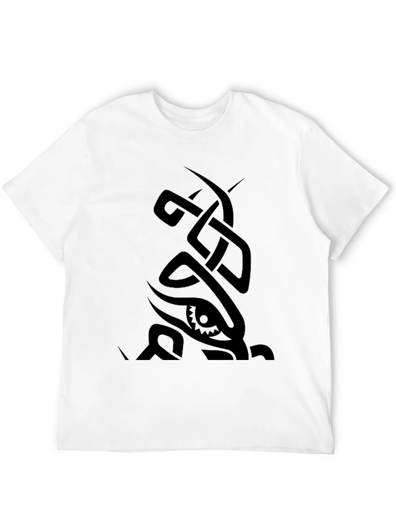 Mens Black Graphic Tee - Celtic Eye Design