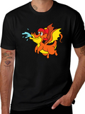 Dragon Graphic T-Shirt - Fun Firefighter Style
