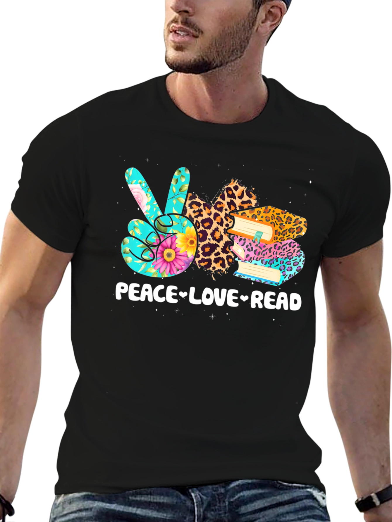 Peace Love Read Graphic T-Shirt