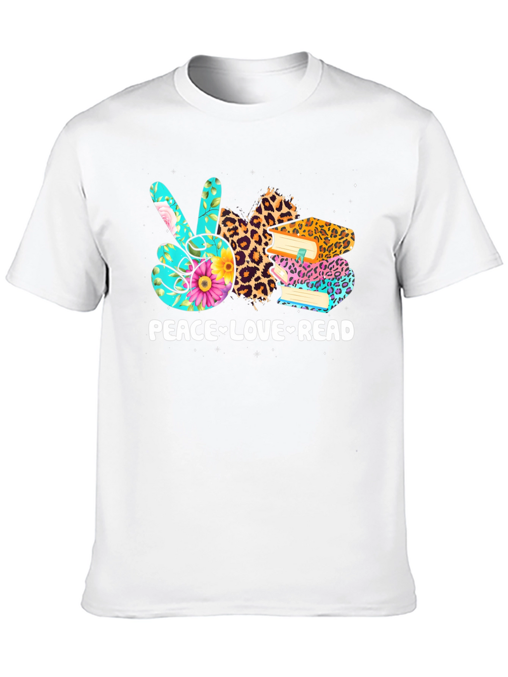 Peace Love Read Graphic T-Shirt