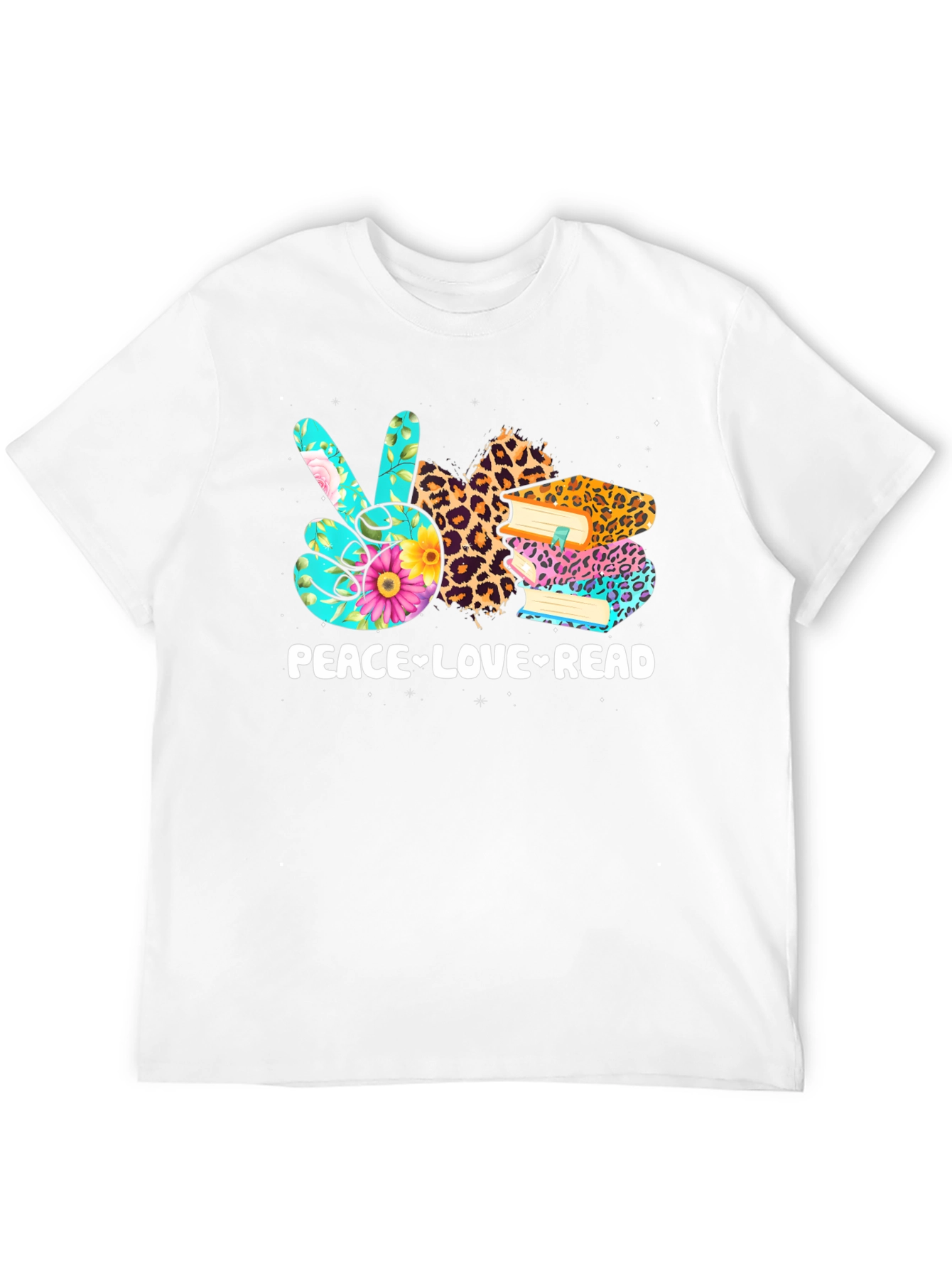 Peace Love Read Graphic T-Shirt