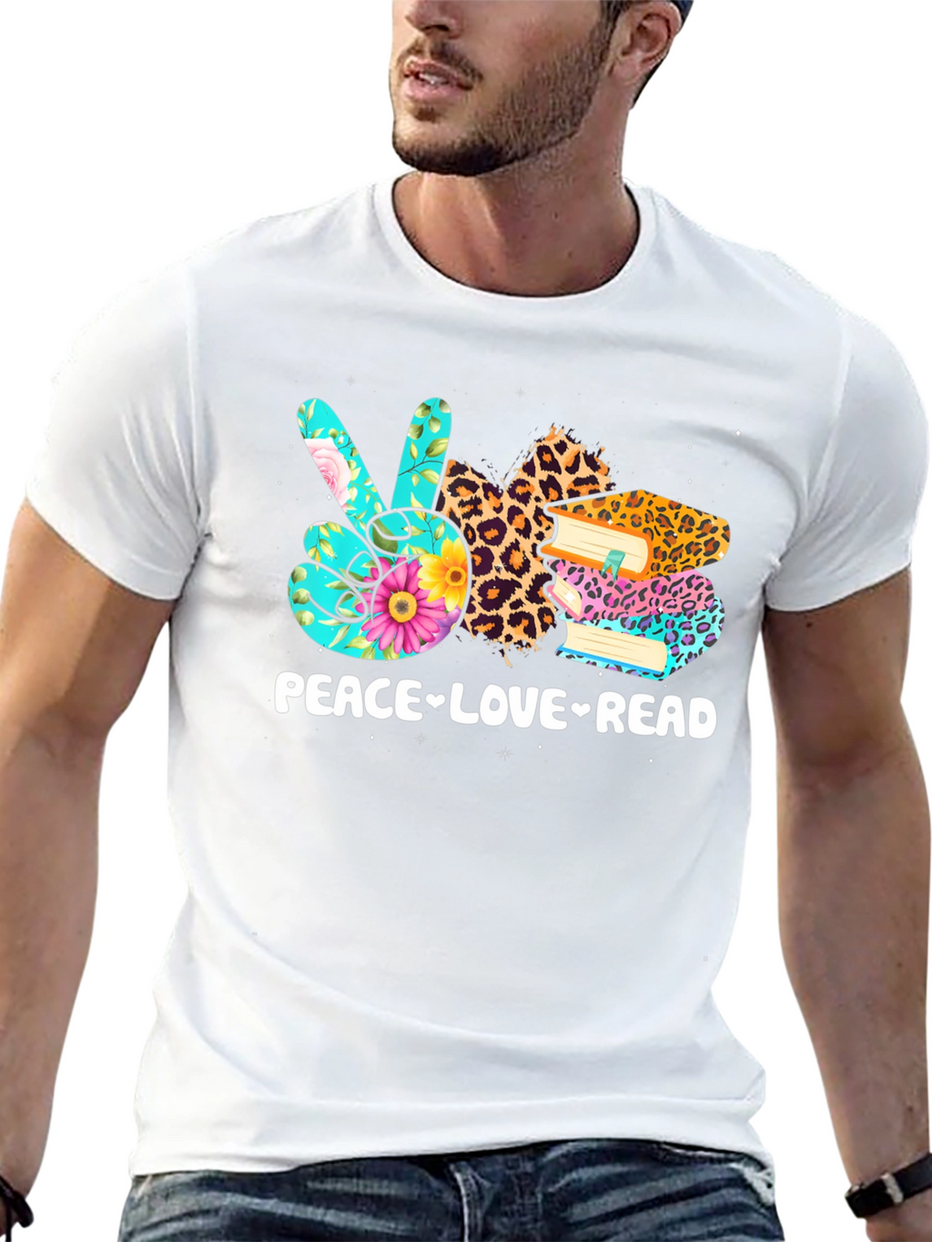 Peace Love Read Graphic T-Shirt