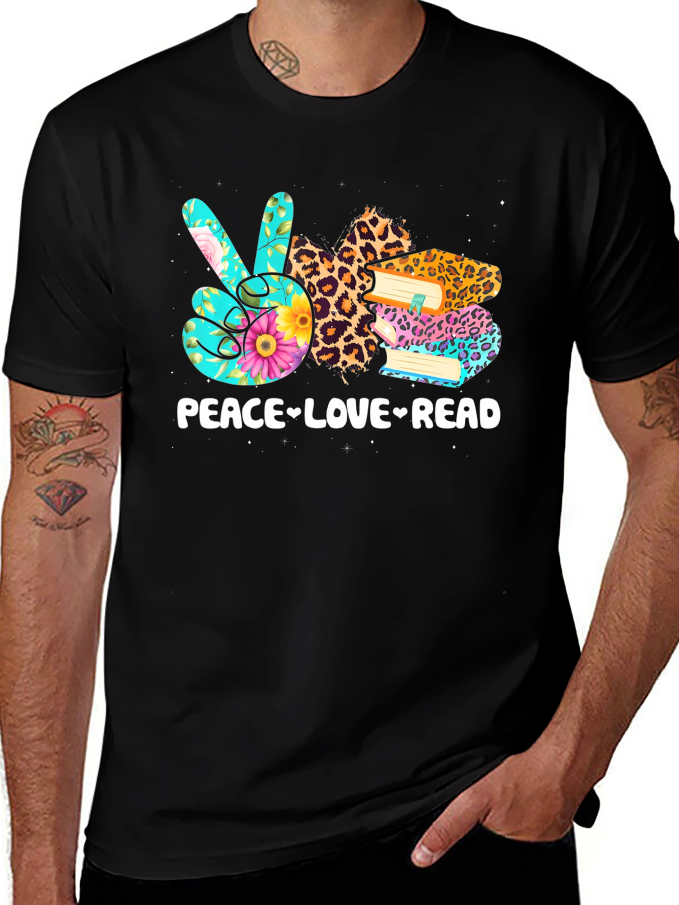 Peace Love Read Graphic T-Shirt