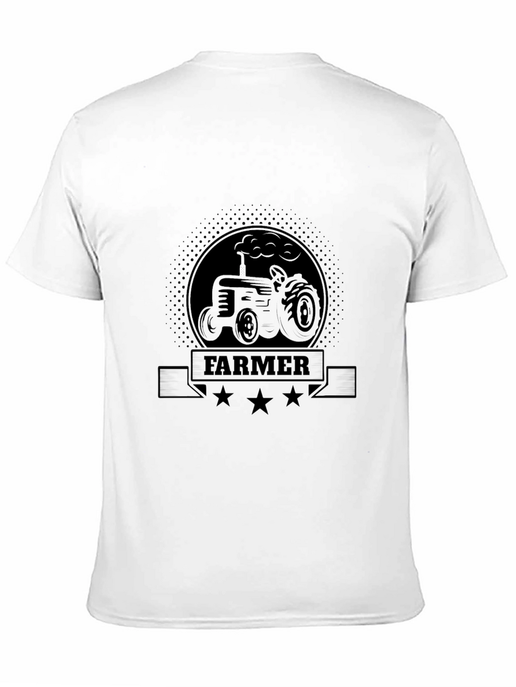 Farmer Tractor Graphic Tee - Black Cotton T-Shirt