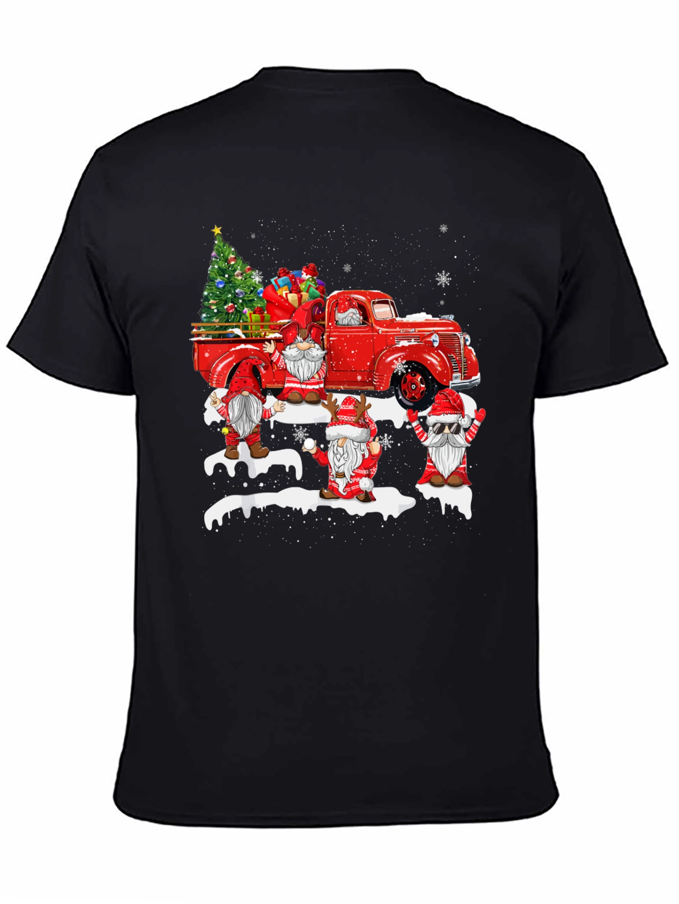 Festive Gnomes Christmas Truck T-Shirt