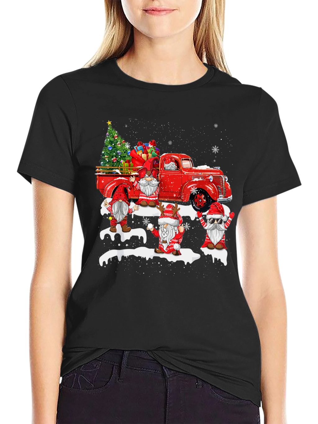 Festive Gnomes Christmas Truck T-Shirt