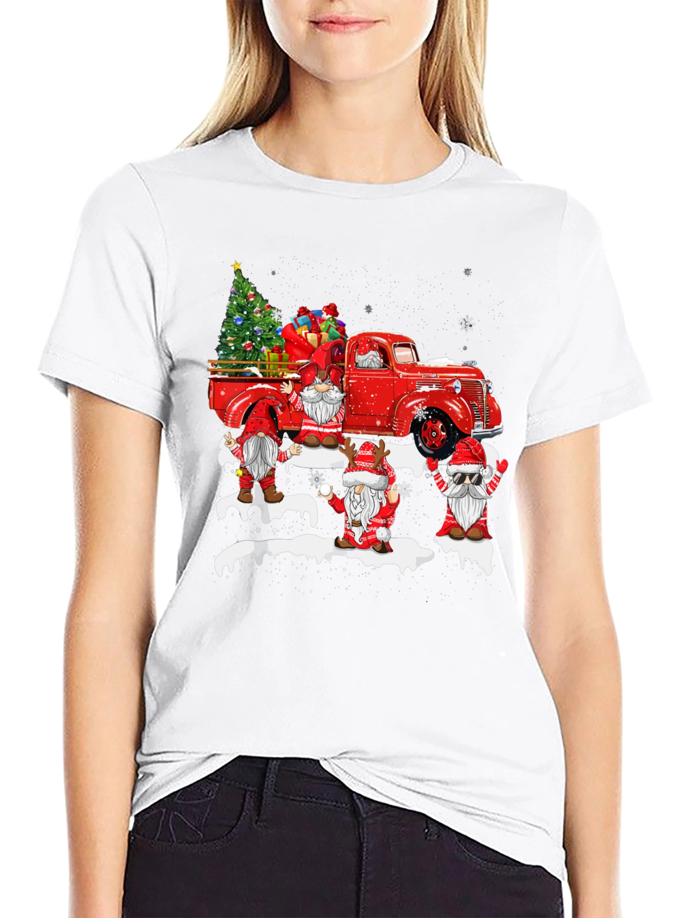 Festive Gnomes Christmas Truck T-Shirt