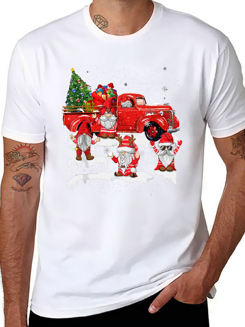Festive Gnomes Christmas Truck T-Shirt