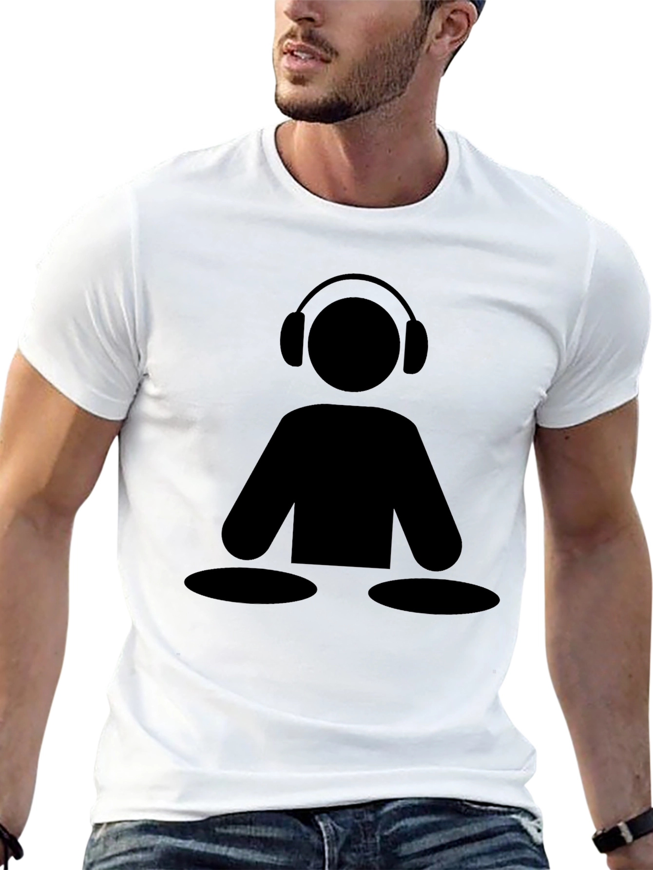 DJ Icon Black Graphic Tee - Music Lover Shirt