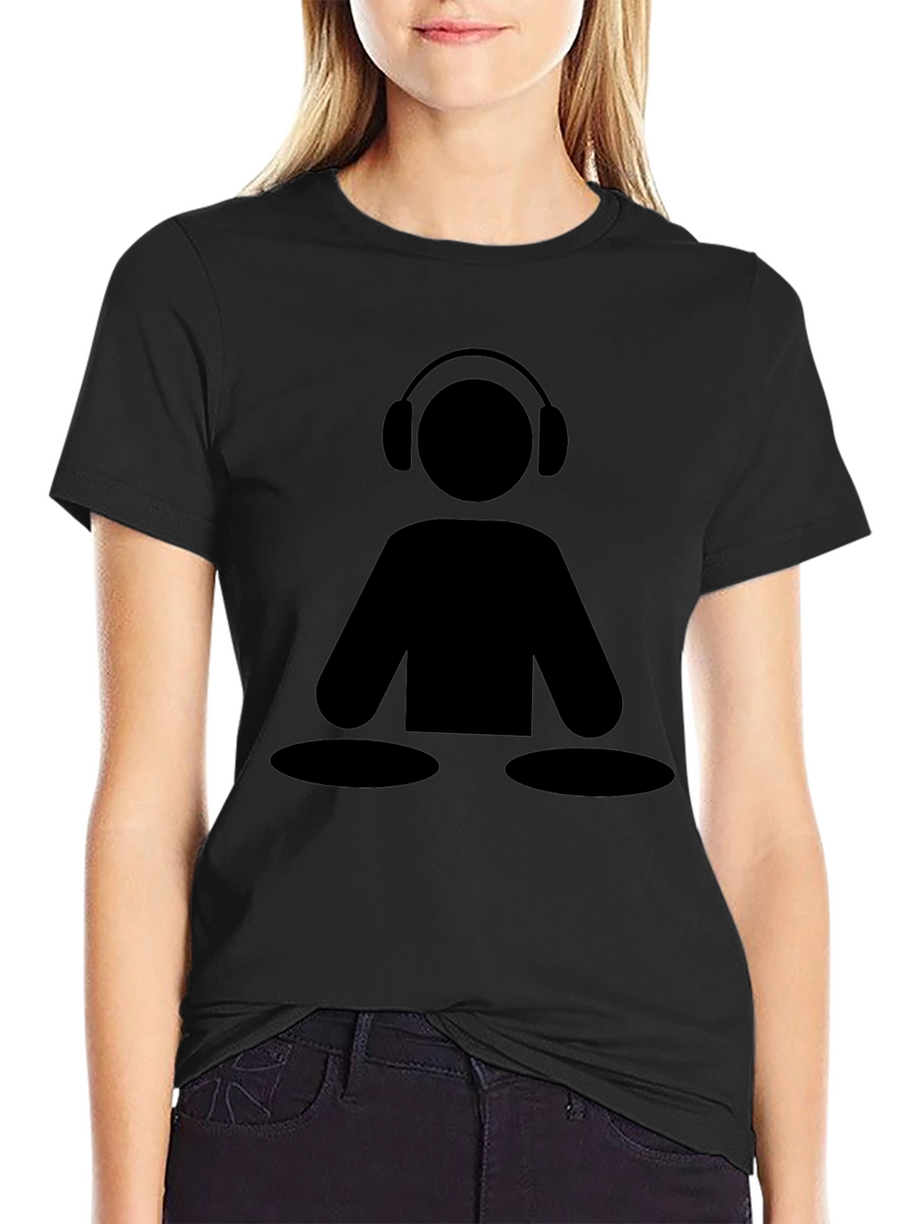 DJ Icon Black Graphic Tee - Music Lover Shirt