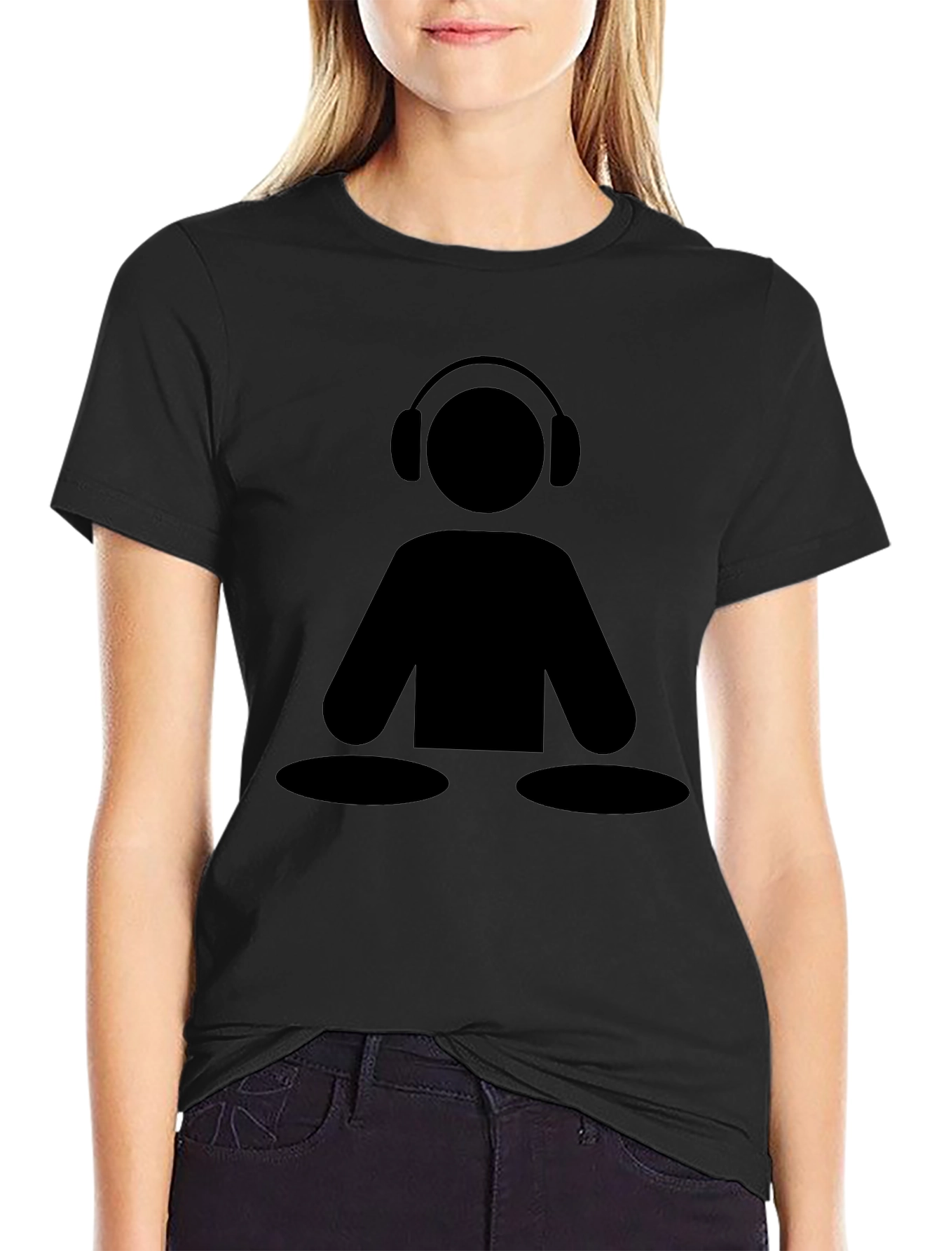 DJ Icon Black Graphic Tee - Music Lover Shirt