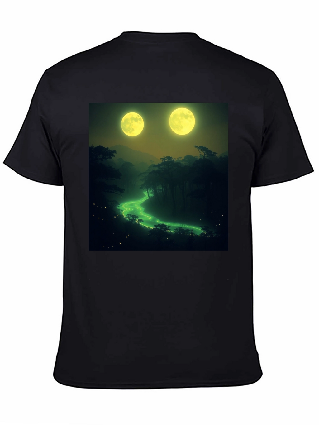 Two Moons River T-Shirt - Nature Graphic Tee