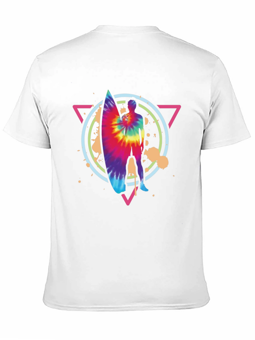 Tie Dye Surfer Graphic Tee - Retro Style