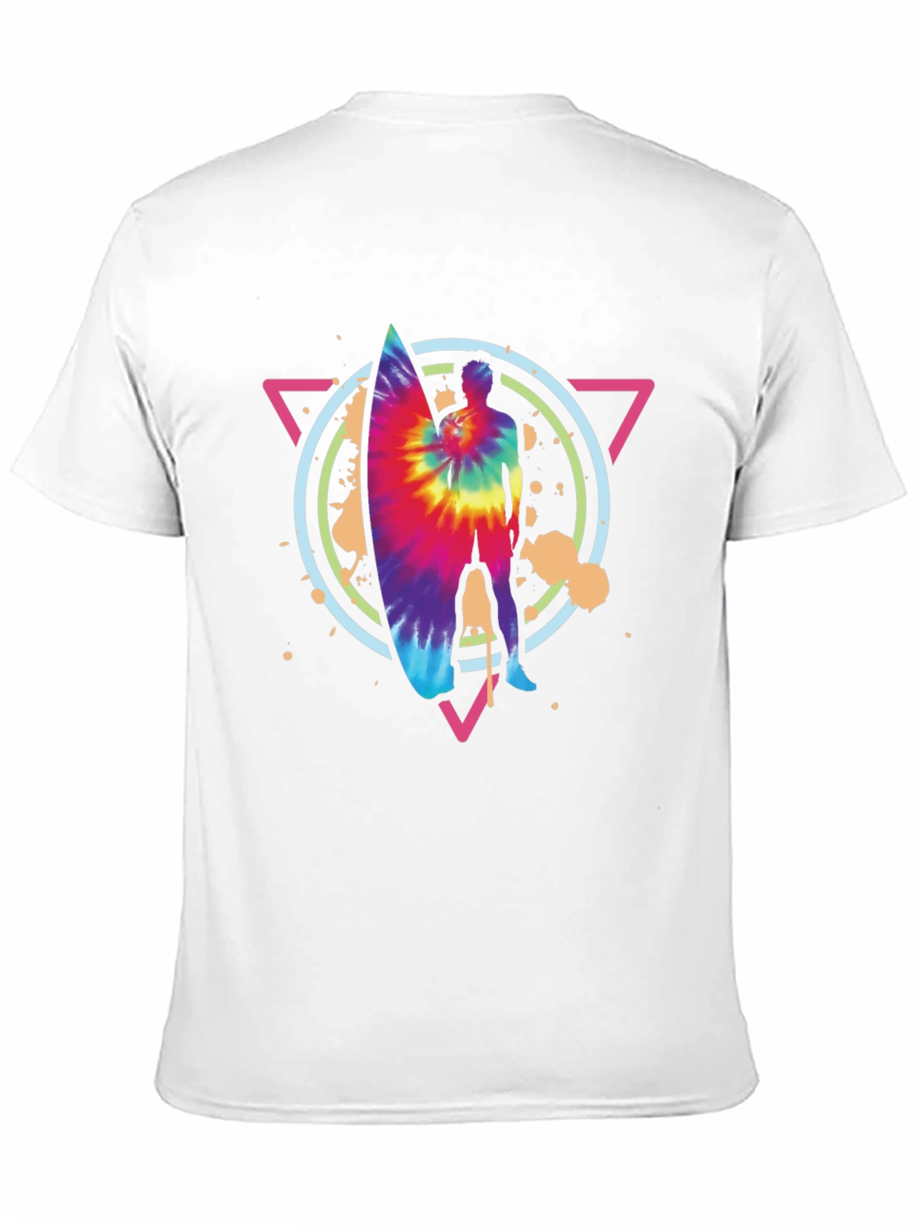 Tie Dye Surfer Graphic Tee - Retro Style