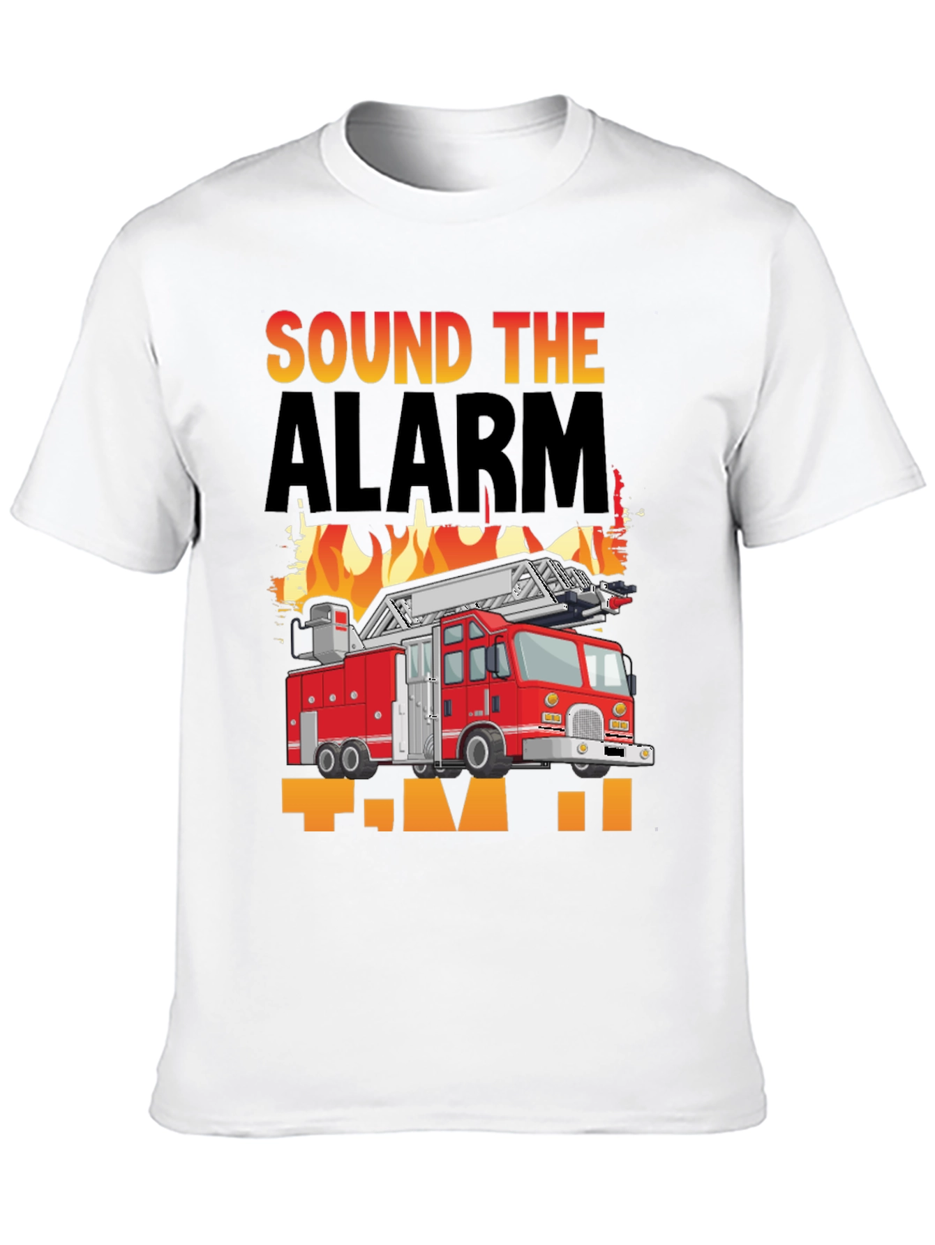 Sound the Alarm Fire Truck Graphic T-Shirt