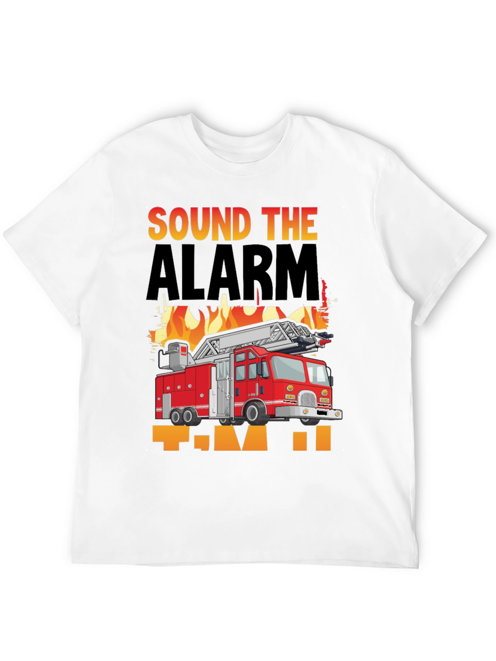 Sound the Alarm Fire Truck Graphic T-Shirt
