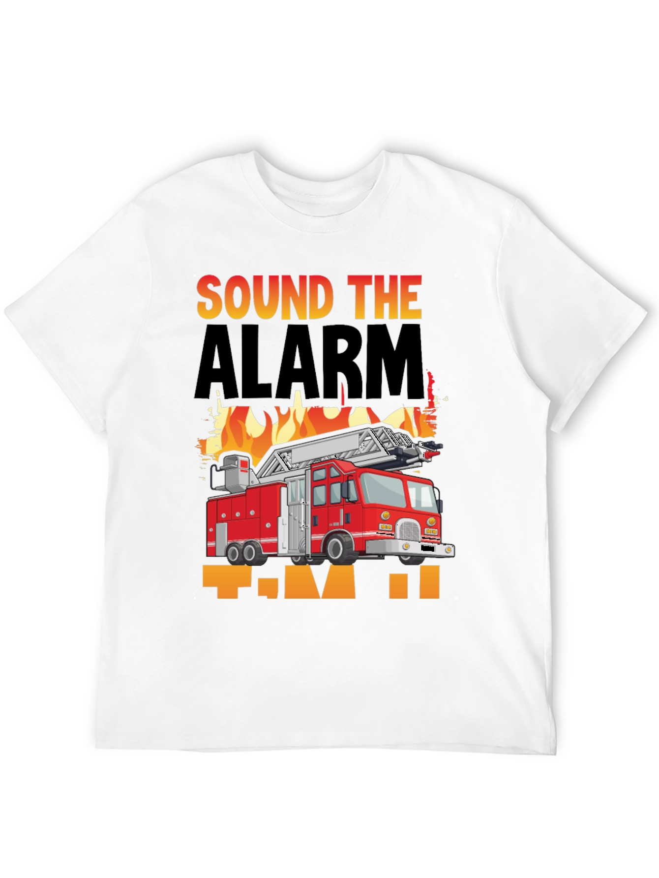 Sound the Alarm Fire Truck Graphic T-Shirt