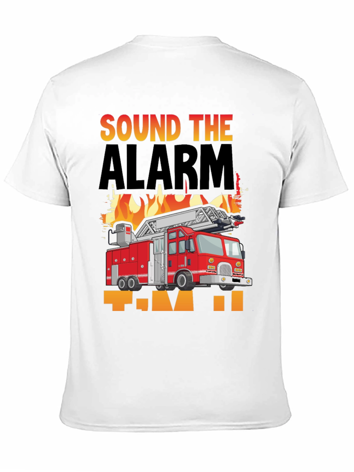 Sound the Alarm Fire Truck Graphic T-Shirt