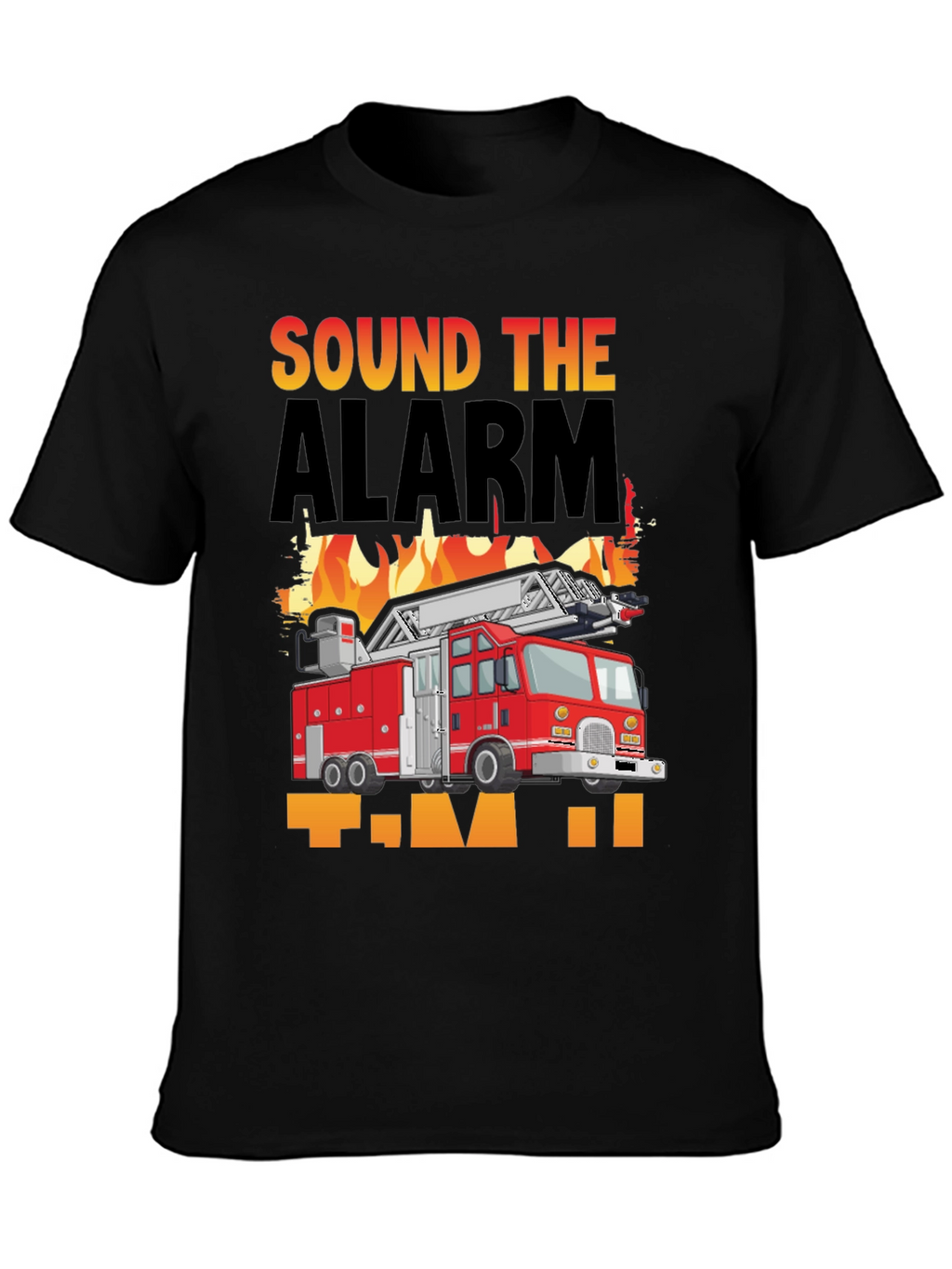 Sound the Alarm Fire Truck Graphic T-Shirt