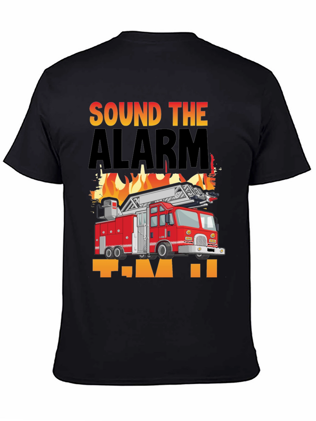 Sound the Alarm Fire Truck Graphic T-Shirt